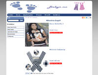 Websidene til barneutstyrsbutikken Bebys